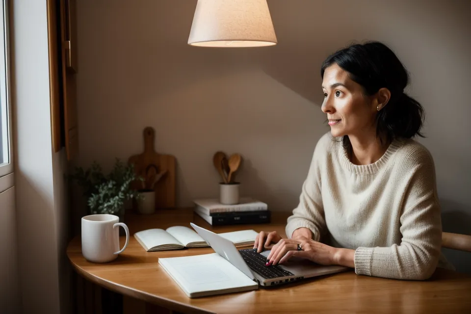 Débutante en programmation frustrée devant son ordinateur portable le soir